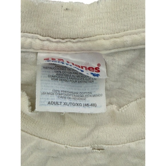 Vintage 90s Texas Rebel Radio KFAN 107.9 T Shirt XL USA Made - Picture 2 of 3